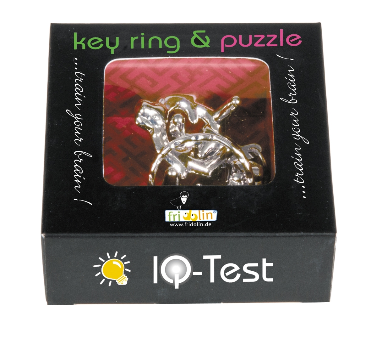IQ-Test key ring, Two Deer Antlers, metal