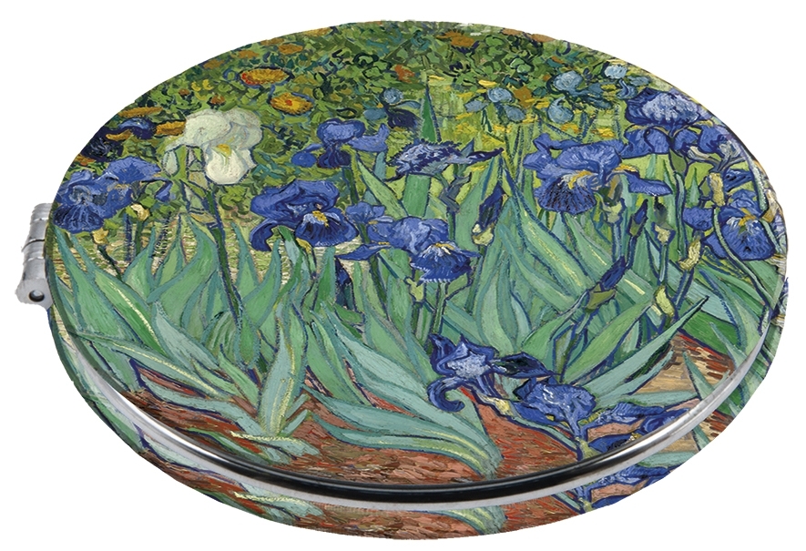 Pocket mirror, Van Gogh, Irises