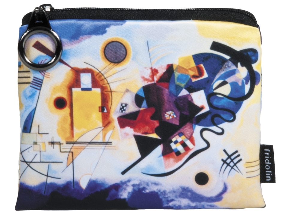 mini purse with zip, Kandinsky, Yellow - red - blu