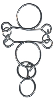 IQ-Test in a tin, Pin and Rings, metal