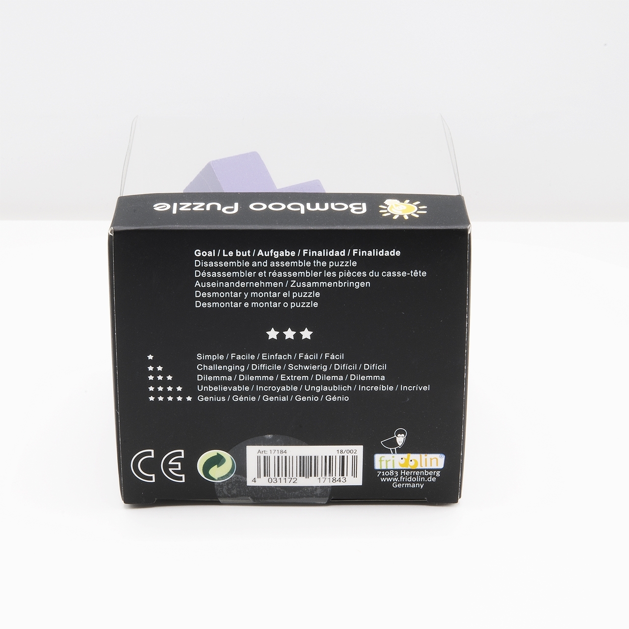 IQ-Test, bamboo Blockpuzzle, violet