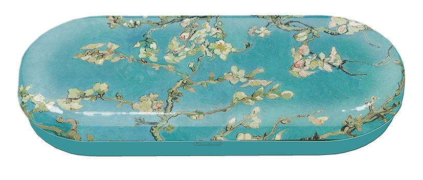 Spectacle case, Van Gogh, Almond Blossom, metal