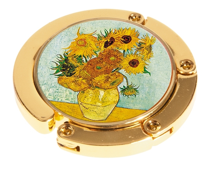 Bag hanger, Van Gogh, Sunflowers, gold