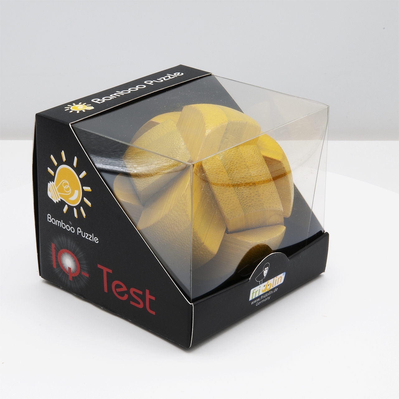 IQ-Test, bamboo puzzle, Ball, yellow