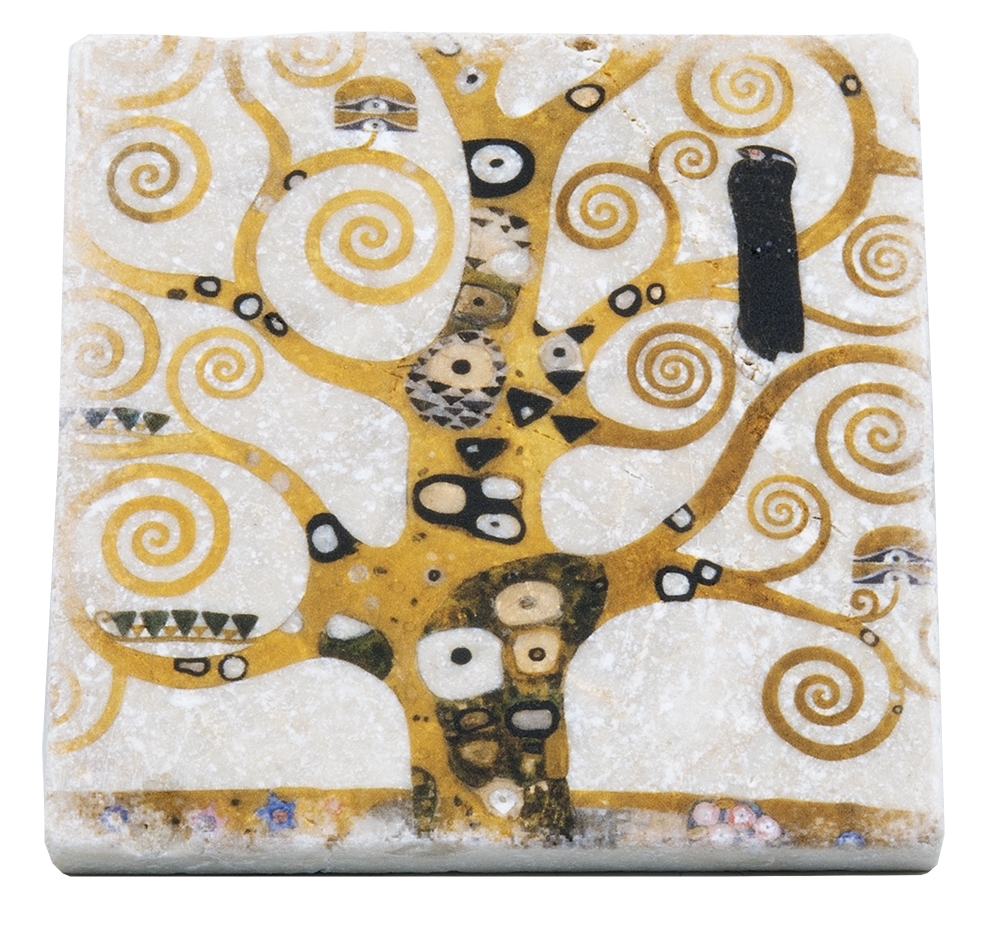 Marble coaster, Klimt, Tree of Life