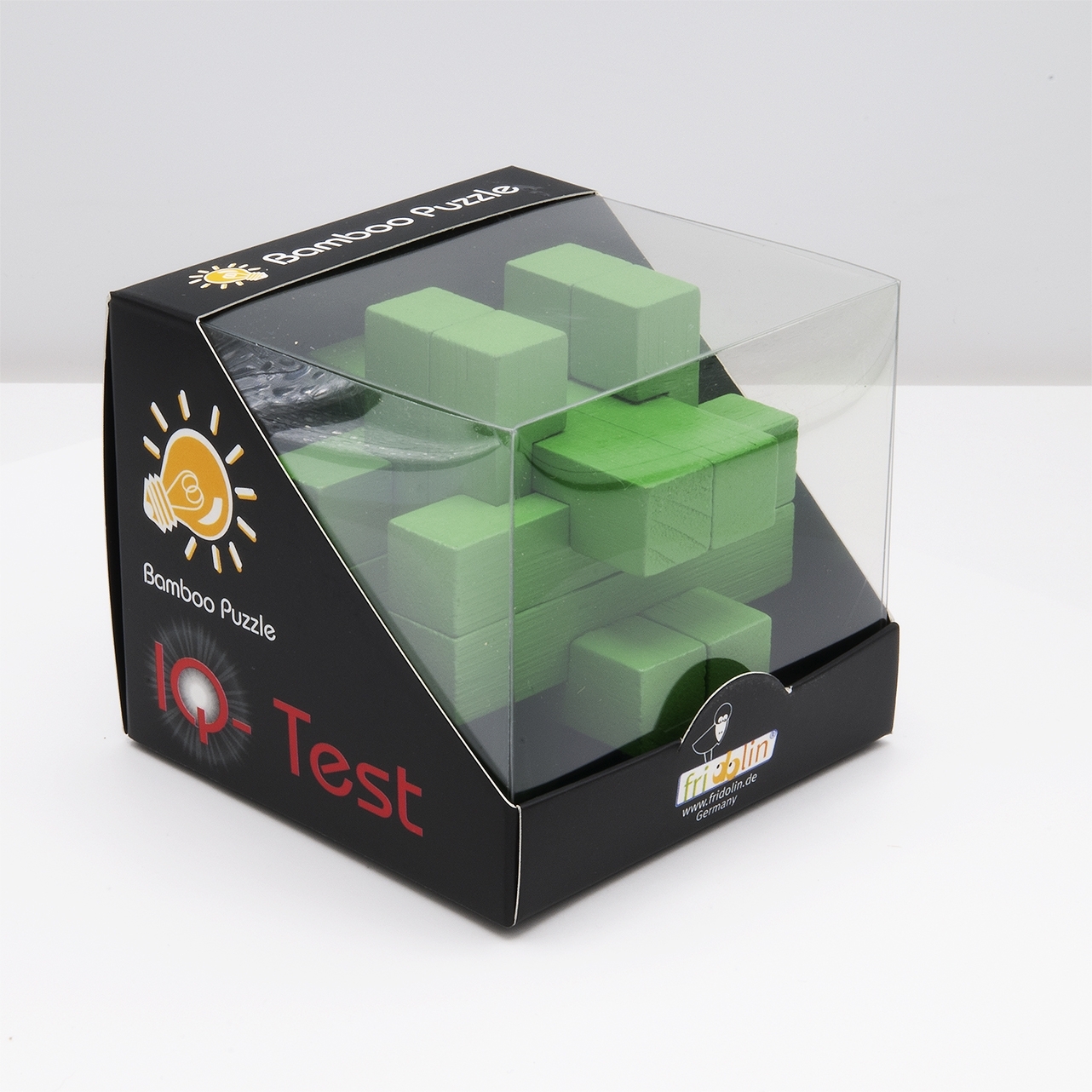 IQ-Test, bamboo puzzle, Bar Construction, green