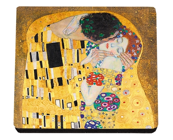 coaster, Klimt, The Kiss, MDF/Felt