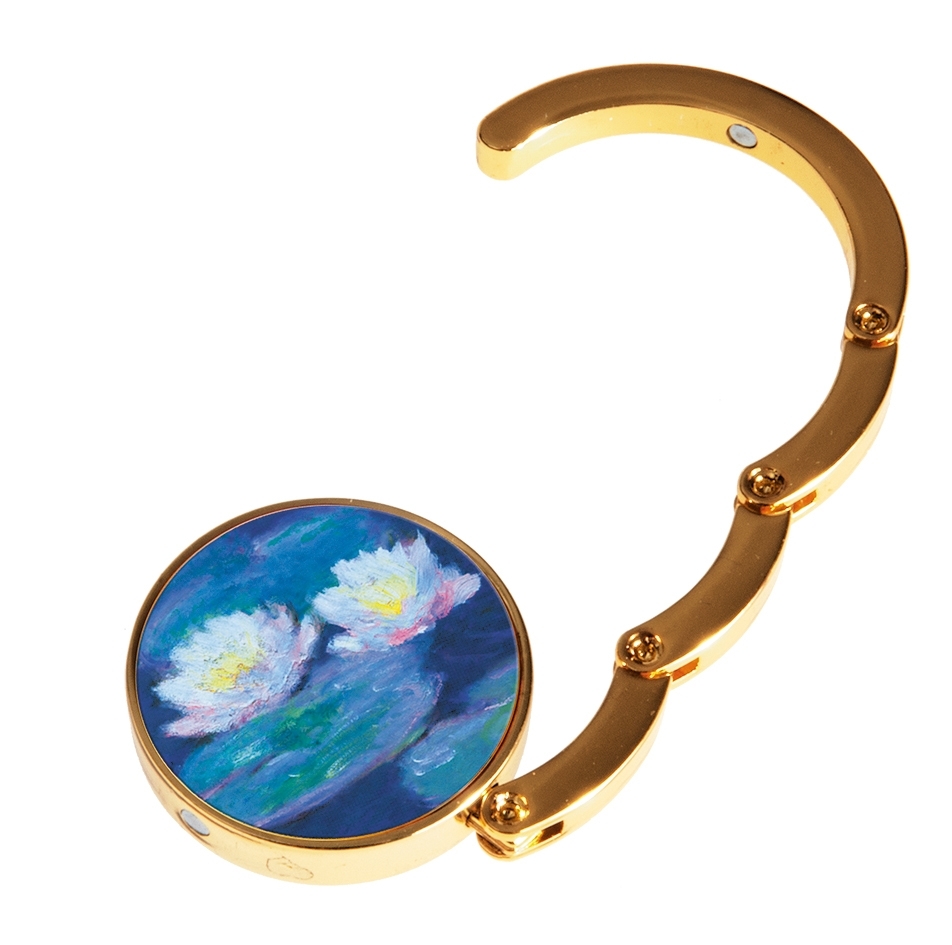 Taschen-Aufhänger, Monet, Seerosen, gold