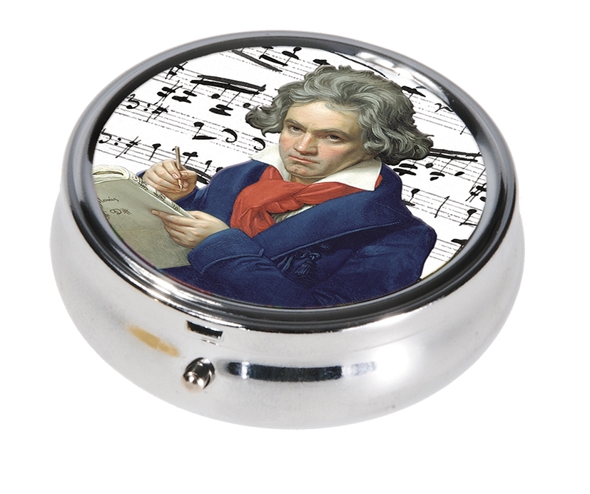 pillbox large, round, Beethoven,