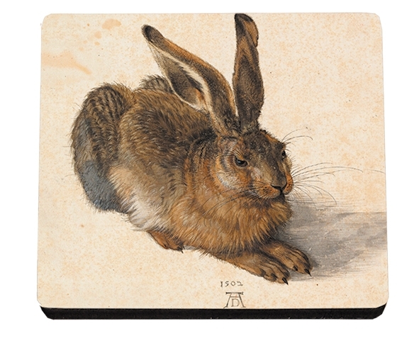 coaster, Dürer, Hare, MDF/Felt