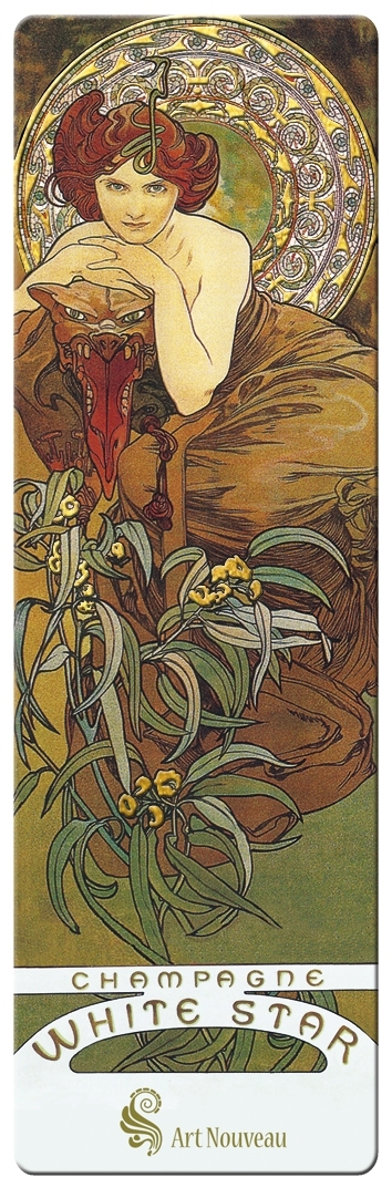 bookmark, Art Nouveau, madeleine