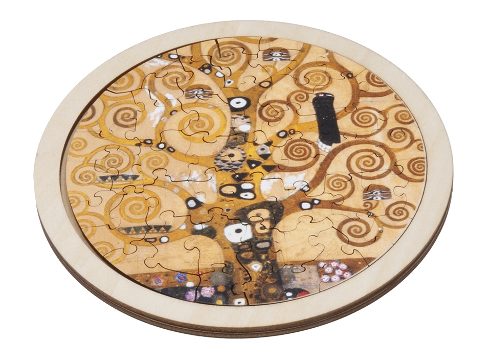 Art-Puzzle, Klimt, Lebensbaum, Holz