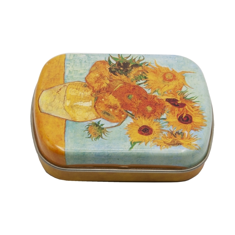 Mini box, Van Gogh, Sunflowers, metal