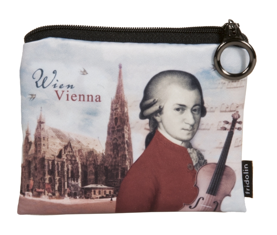 mini-purse with zip, Vienna, Mozart/St. Stephens