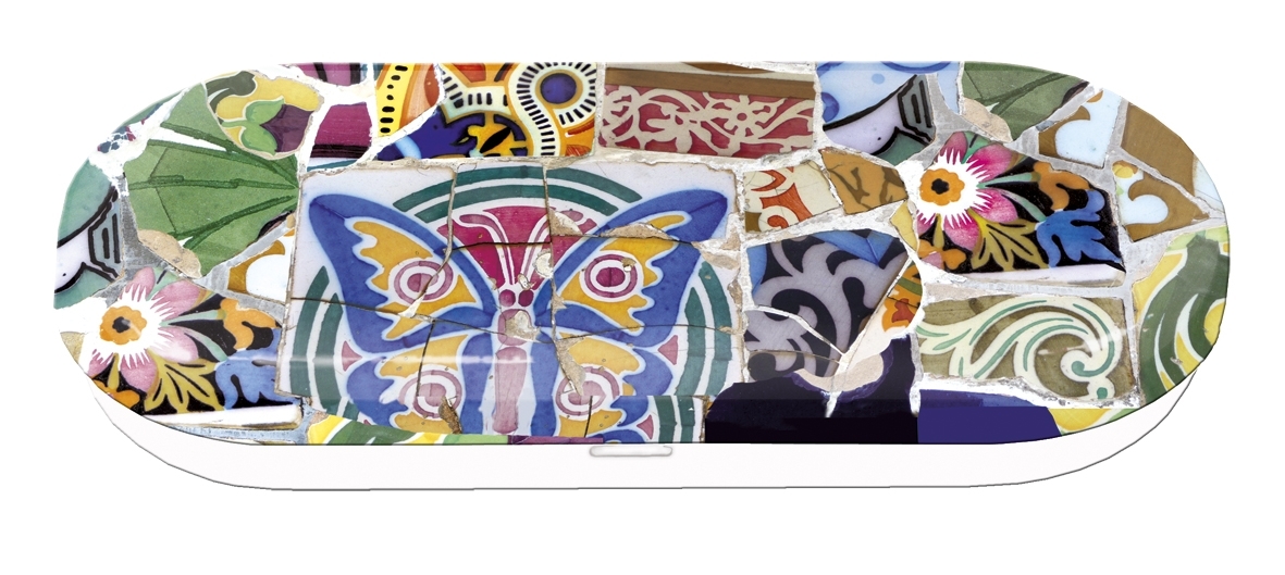 Spectacle case, Gaudi, Detail, metal