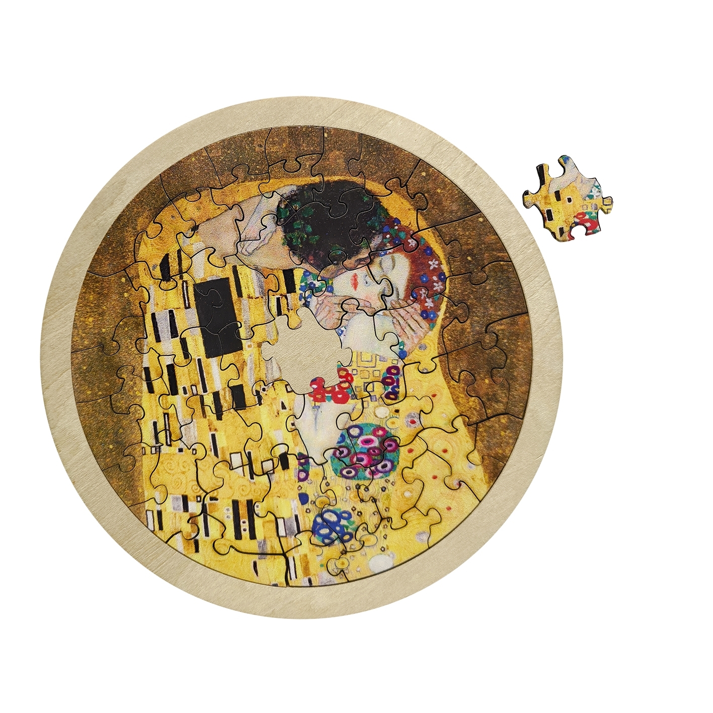 Art-Puzzle, Klimt, The Kiss, wood