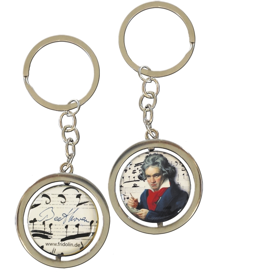 art keyring, two-sided, Beethoven