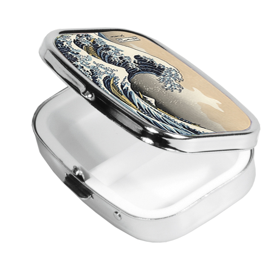 Pill box, Hokusai, The Great Wave