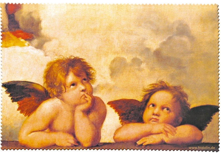 Eyeglass cleaning cloth, Raffael, Angels
