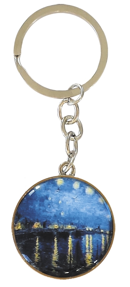 art keyring, one-sided, Van Gogh, Starry Night