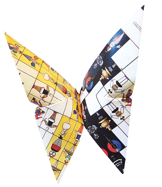 Art origami, Butterfly, Bauhaus, 20 sheets 15x15cm