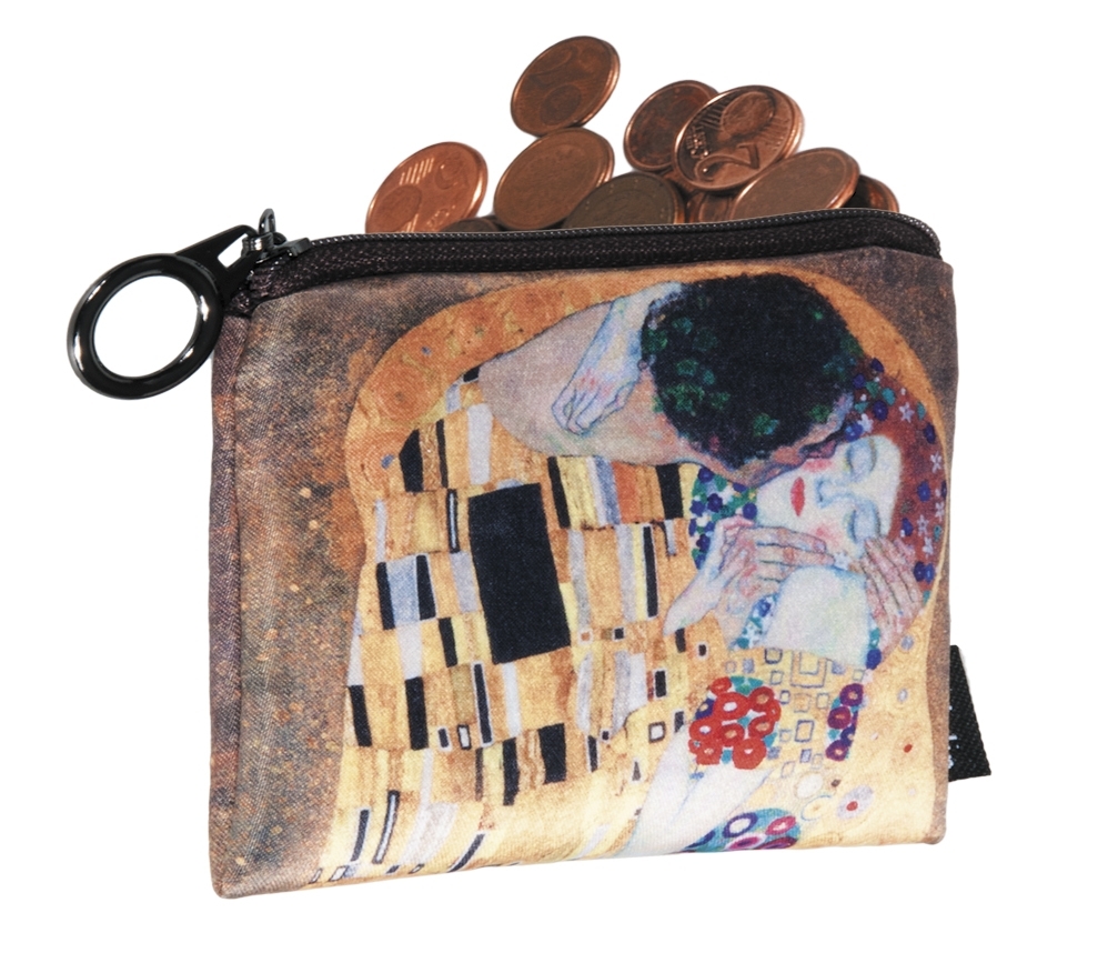 mini purse with zip, Klimt, The Kiss