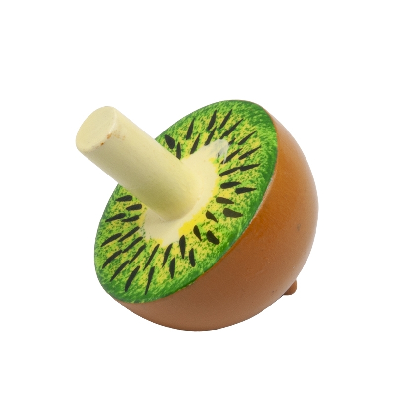 Wooden spinning top, Fruits, Kiwi