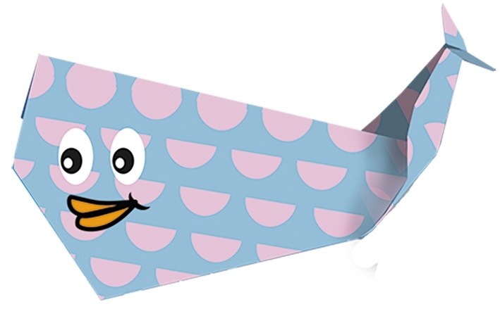 Kids-Origami, Whale 20 sheets 15x15 cm