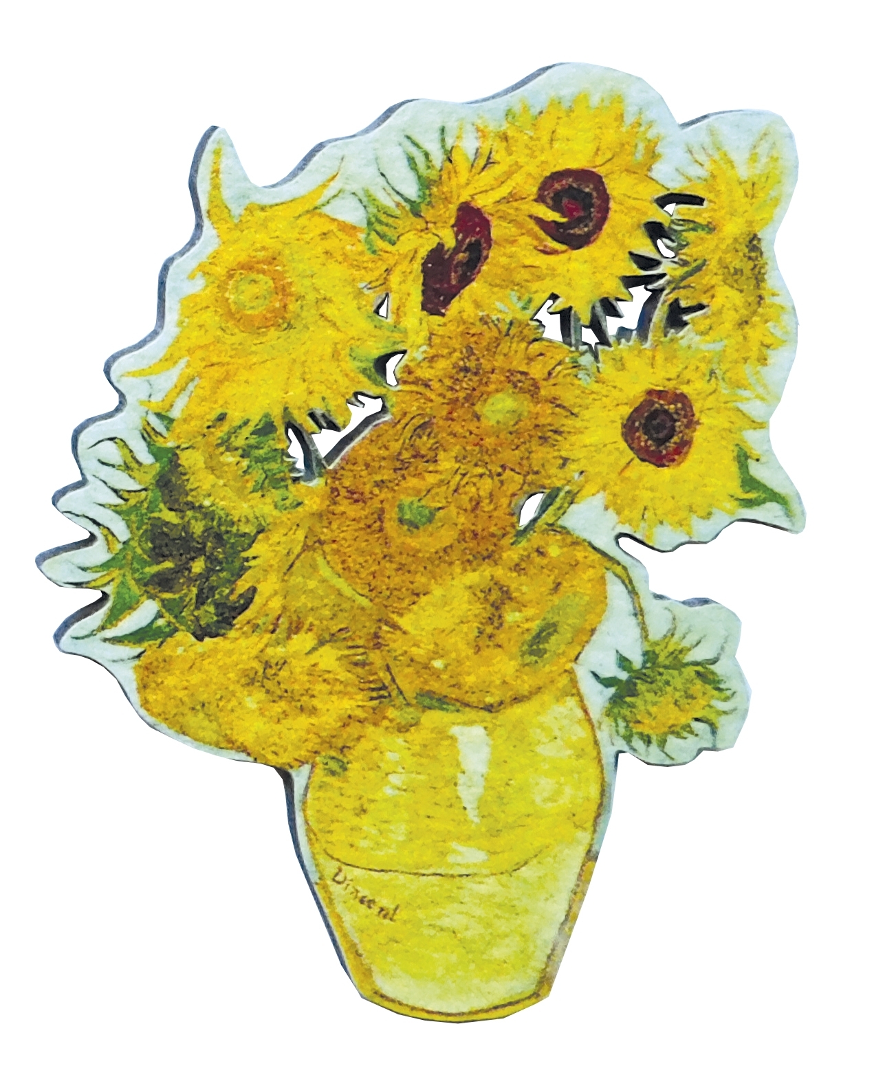 Magnet, MDF, Van Gogh, sunflowers,