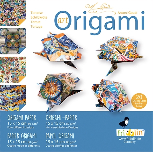 Art-Origami, Turtle, Gaudi, 20 sheets, 15x15 cm