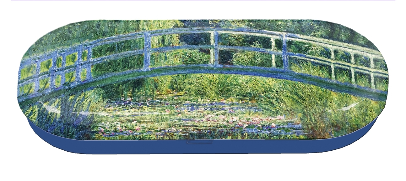 Spectacle case, Monet, Japanese Bridge, metal