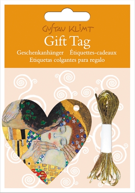 Gift Tag, Klimt, Kiss / Heart, 10 pcs