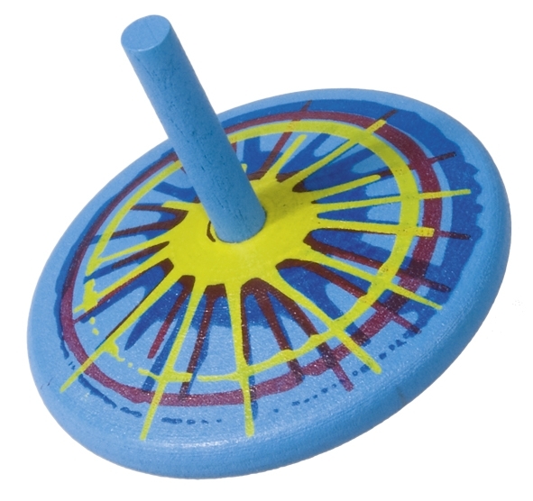 Midi wooden spinning tops, art-spinner, 2 pcs box