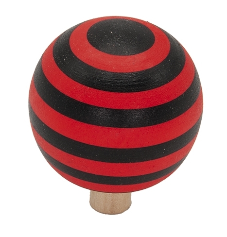 Stand-up spinning top, black / red