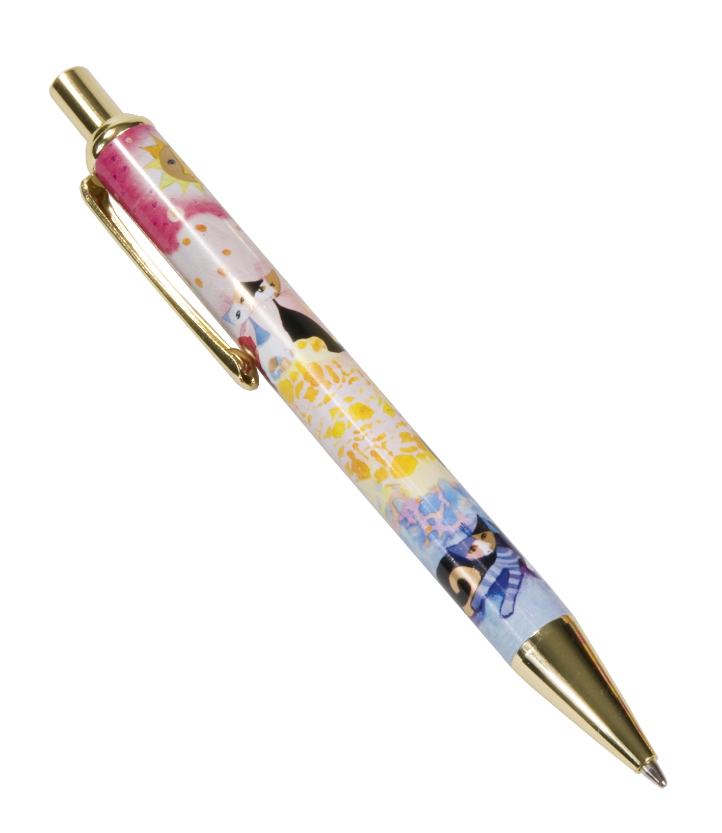 ball point pen, Wachtm, Cats on four colours, meta