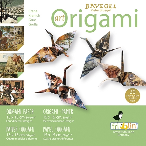 Art Origami, Crane, Bruegel, 20 sheets, 15x15 cm