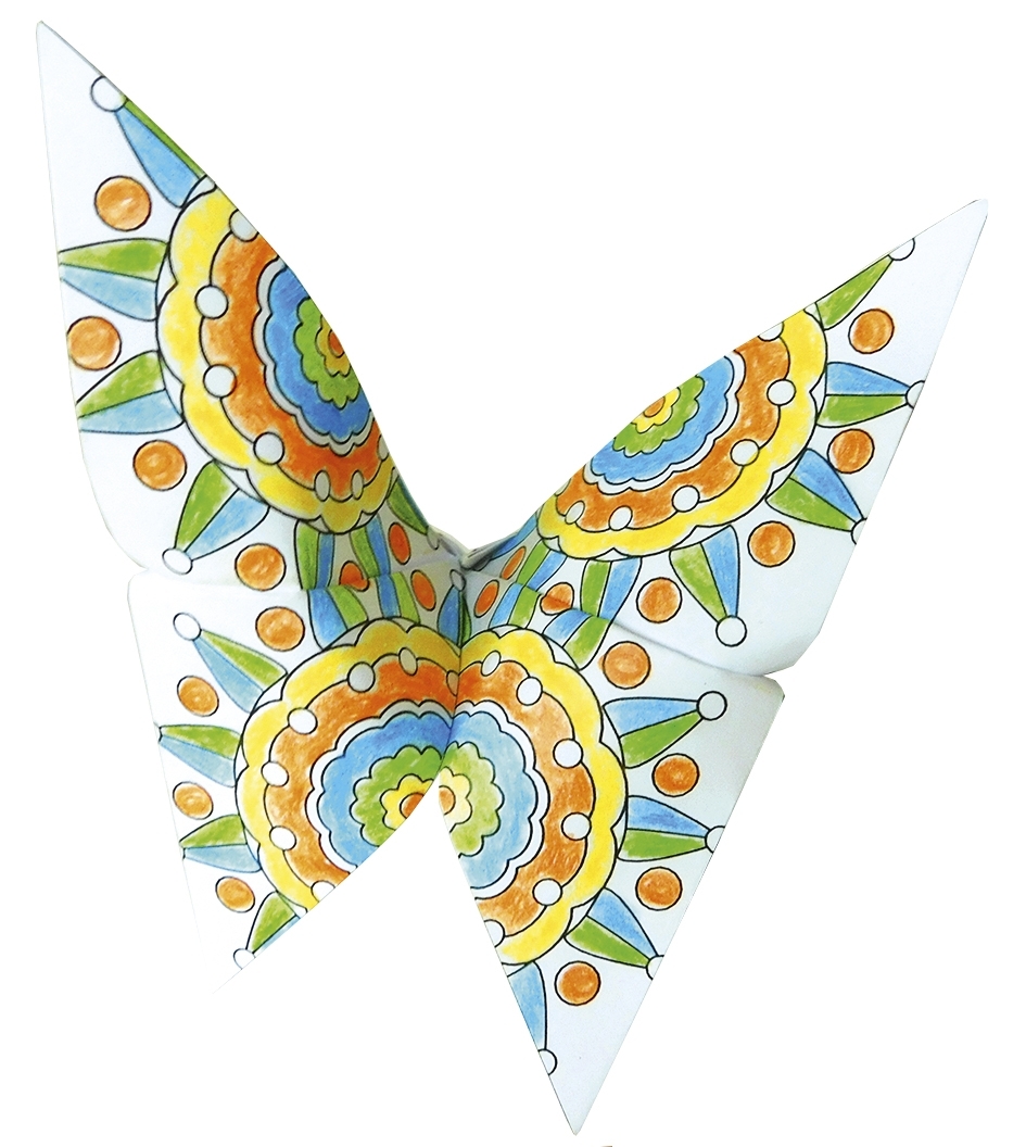 Mandala Colour. Origami, butterfly 20 sheets 15x15