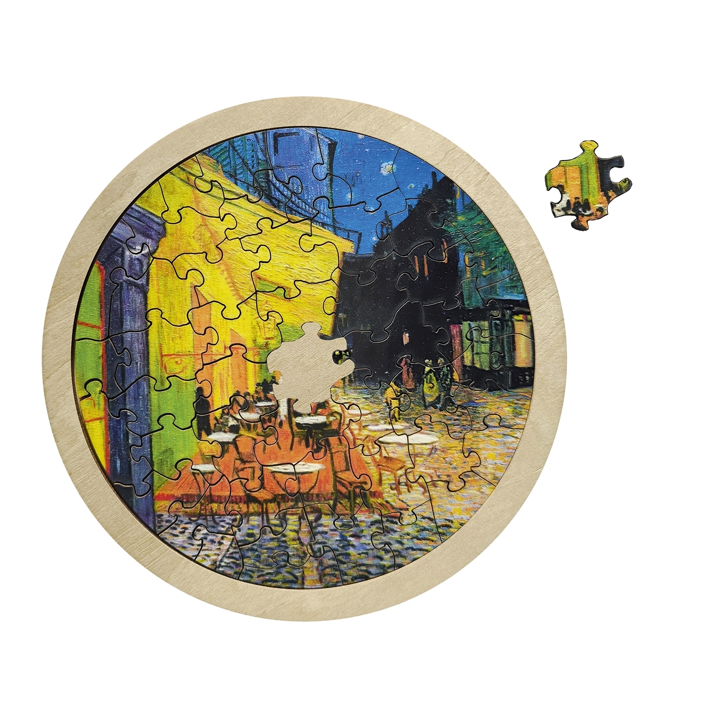 Art-Puzzle, Van Gogh, Cafe de nuit, wood