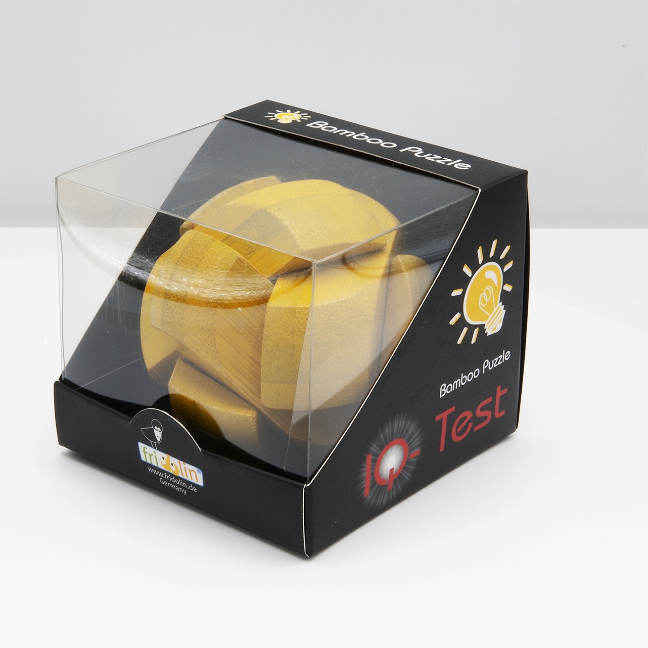 IQ-Test, bamboo puzzle, Ball, yellow