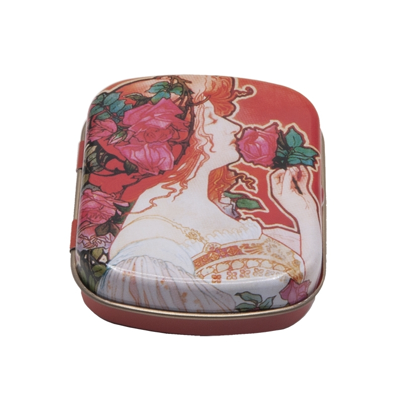 Mini box, Art Nouveau, Rose Livemont, metal