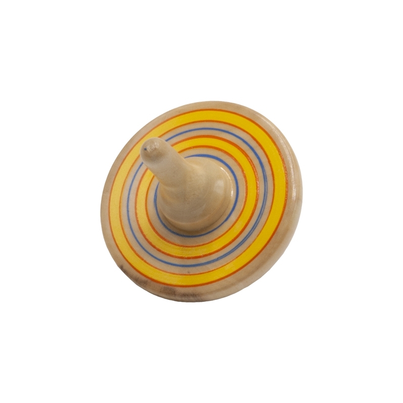 Wooden spinning top, Concentric, asstd by color