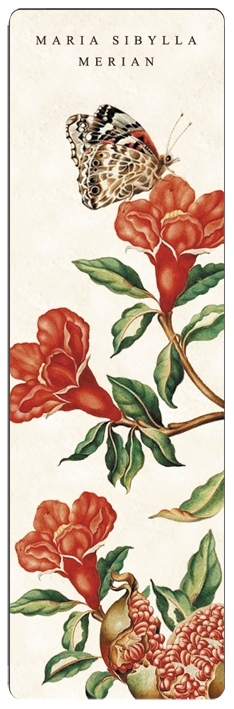 bookmark, Maria Sibylla Merian, Pomegranate