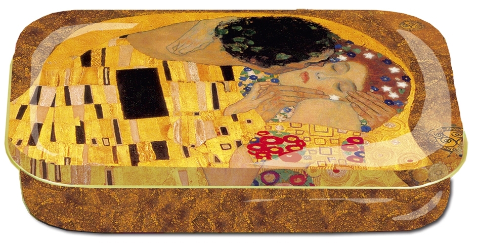 art box, metal, Klimt, The Kiss