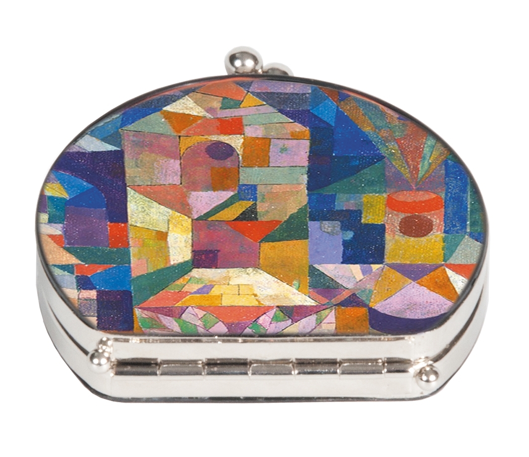Pocket mirror, Paul Klee, Castle garden, textile