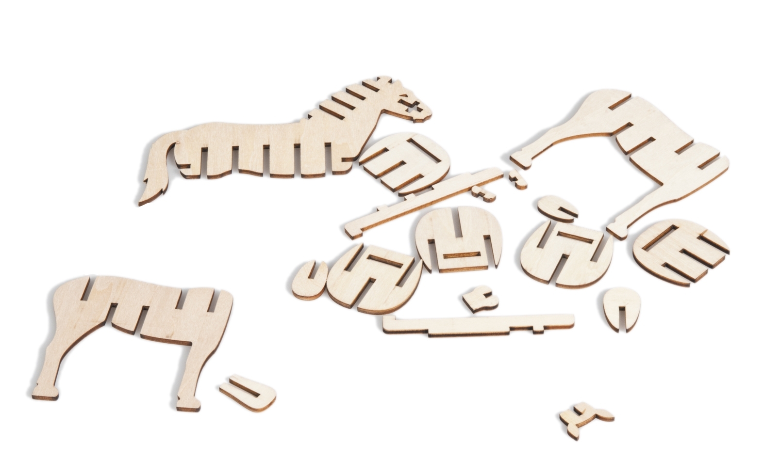 IQ-Test, 3D wooden animal puzzle, horse