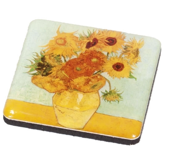 Magnets, Van Gogh, Sunflowers, in a transp. box