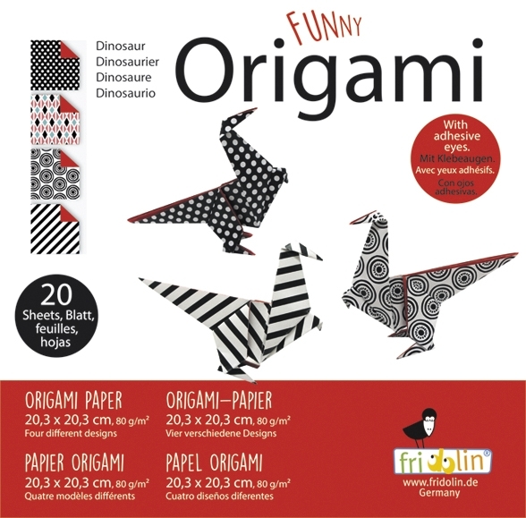 Funny Origami, Dinosaur, 20 sheets 20x20 cm