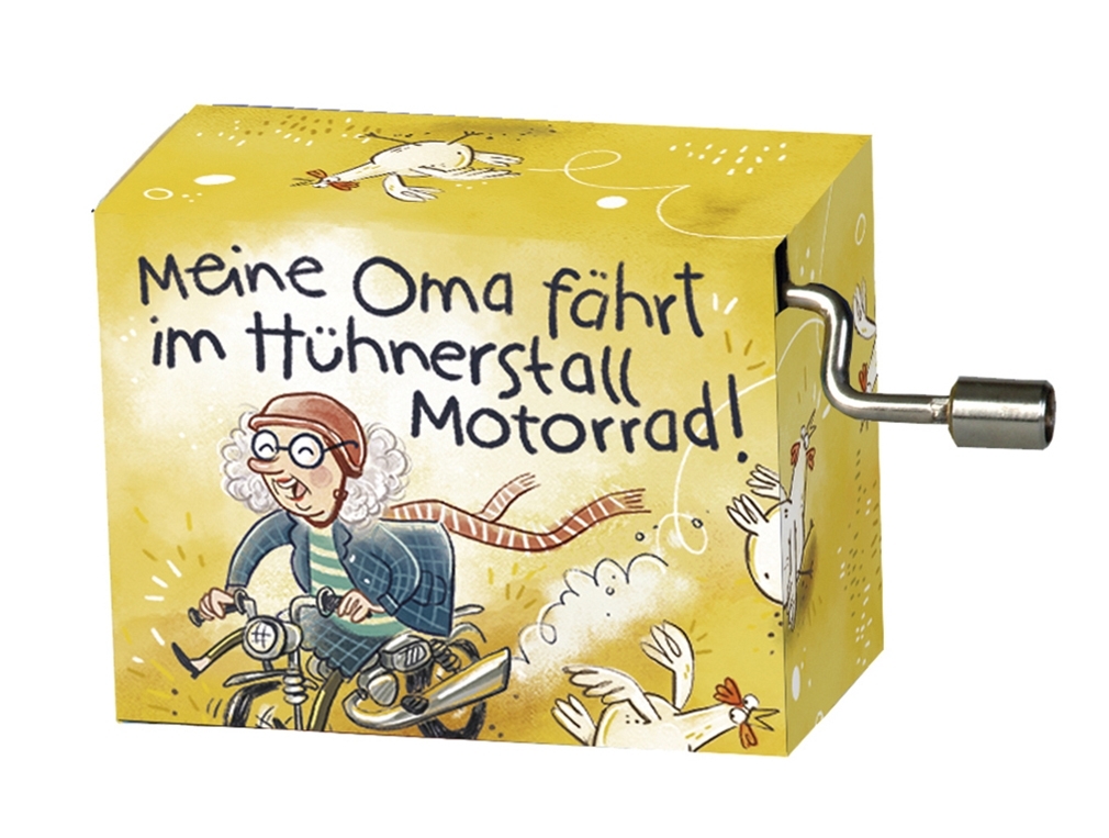 Music box, My grandma is riding a motorbike in the