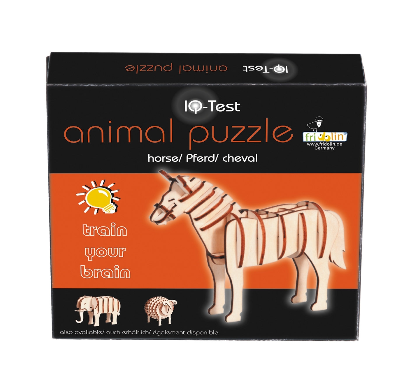 IQ-Test, 3D wooden animal puzzle, horse