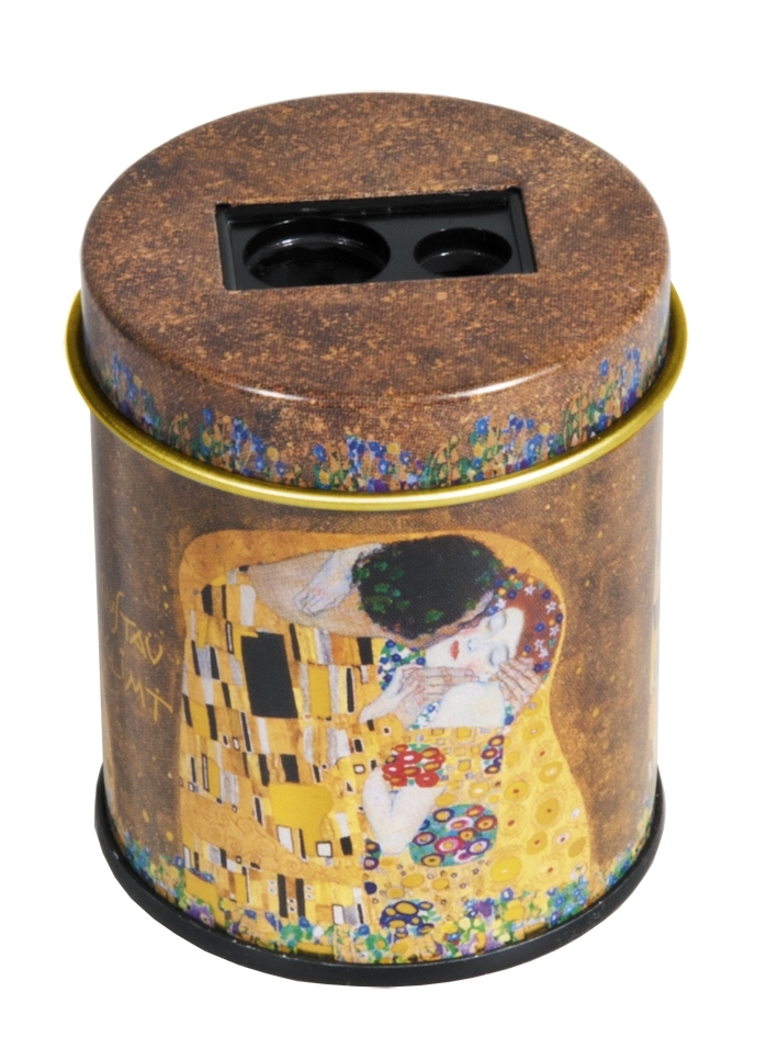 sharpener in tinbox, Klimt, The Kiss,